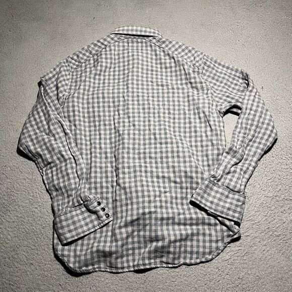 Lucky Brand Flannel Shirt Mens Large Plaid Snap Lightweight Biker Grunge Skate - Picture 8 of 9